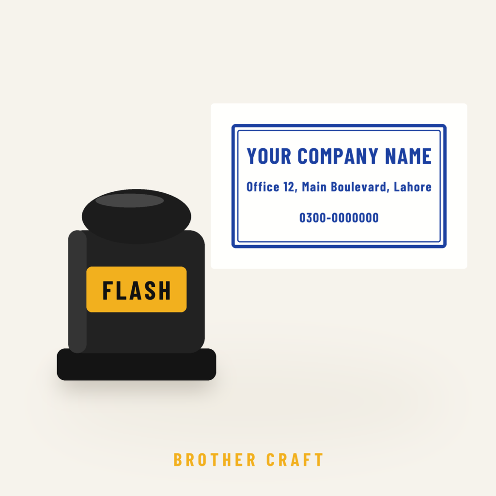 Rectangle flash self-inking stamp