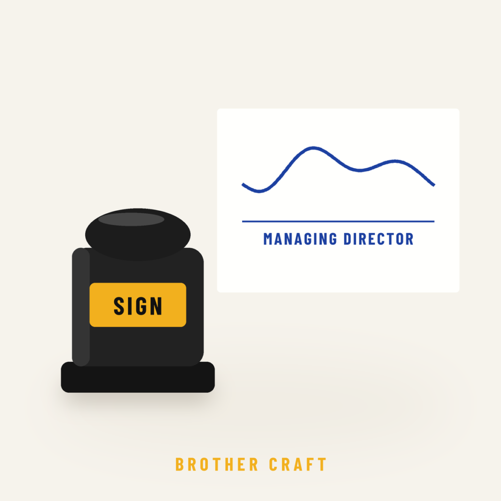 Signature flash stamp